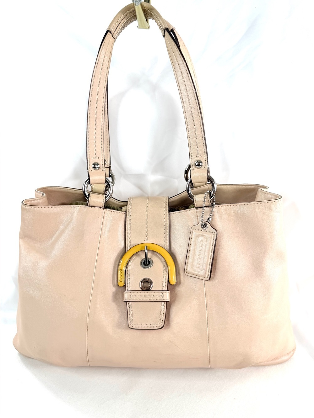 COACH F18751 Soho Pink Blush Leather East West Medium Shoulder Bag Purse
